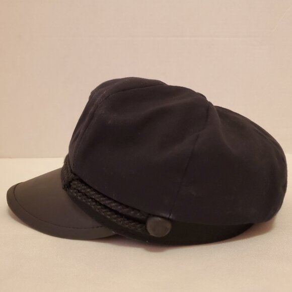 Men's M Harley Davidson Black Cotton/Faux Leather Bar & Shield Captain Hat - Picture 6 of 6